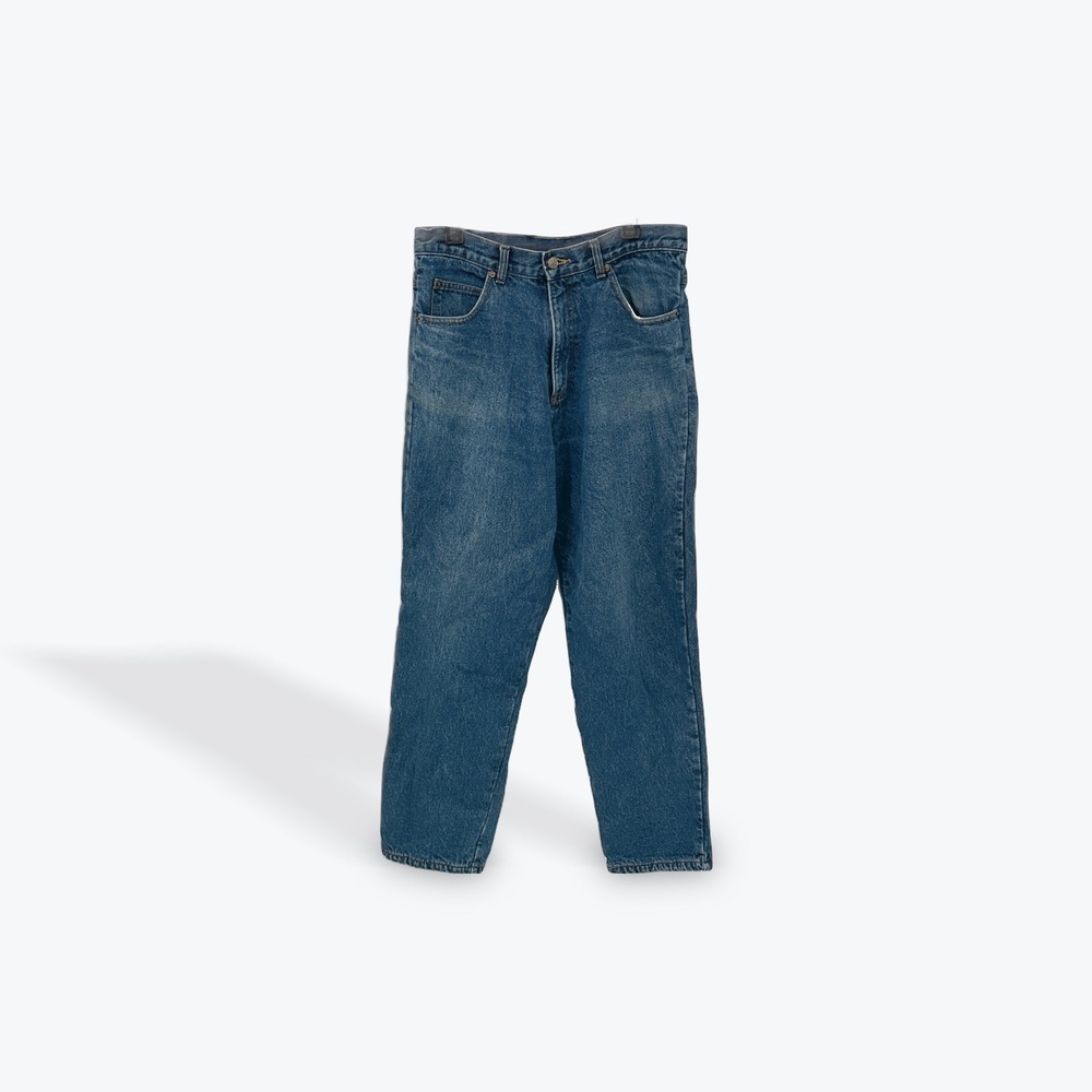 Guide Gear Men's Jeans‎ W34 L32 Blue Denim Plaid Lined Cotton Casual